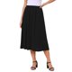thumbnail image 4 of INSPIRE CHIC Falda de Lino para Mujer Verano Casual Flowy Swing Elástica de Cintura Alta A-Line Boho Midi con Bolsillos S Negro, 4 of 6