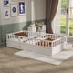 thumbnail image 1 of Twin Size Floor bed, integral construction with super high security barrier, door, children's floor bed frame, Montessori wooden children's floor bed, white, 1 of 3