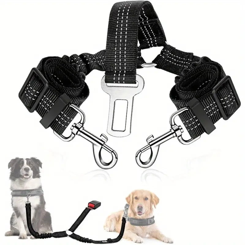 Genérica - Correa/cinturón Seguridad Auto Doble Para Perros Ajustable