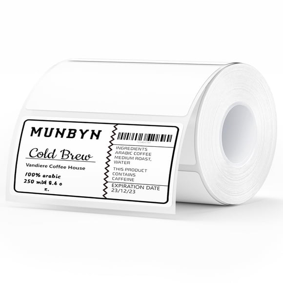 Etiquetas térmicas MUNBYN de 10,16 cm x 5,08 cm para códigos de barras, 500 hojas