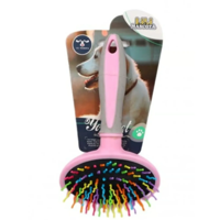 Genérico - Cepillo Para Mascotas Rosa Ovalado Multicolor