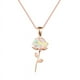 thumbnail image 3 of Stunning White Opal Pendant Necklace with Korean Golden Leaf Chain - Perfect for Weddings and Special Occasions, 3 of 4