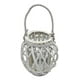 thumbnail image 3 of Set 3 Porta Vela Mimbre Rustico Blanco Terraza Decoracion, 3 of 9