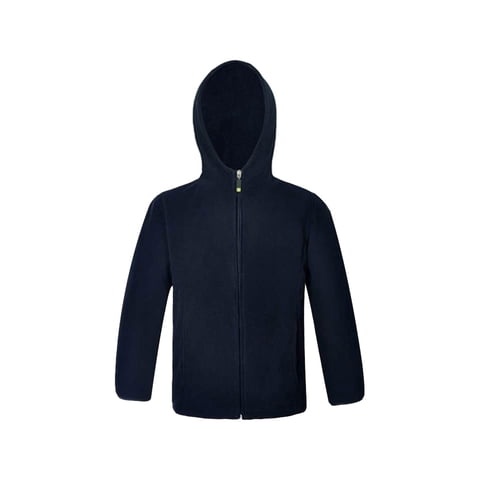 Broskis - Poleron Micropolar Escolar Azul Marino Con Cierre Unisex Talla 8.0 Azul Marino