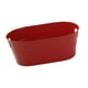 thumbnail image 4 of Cubo de hielo galvanizado ovalado para bebidas, lata rústica para fiestas, cubo para vino, cubo para cerveza, para enfriar vino, champán, cócteles, ba rojo, 4 of 5
