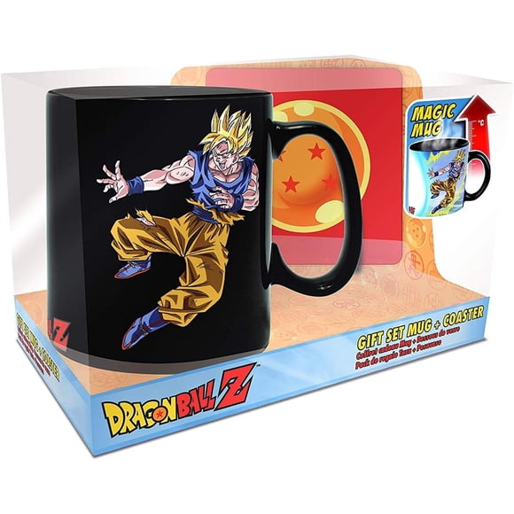 ABYSTYLE Dragon Ball Z Goku vs. Buu Heat Change Mug and Coaster