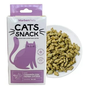 Cats Snack - Snack Para Gatos Galletas Con Hierba Gatera Y Camarón 80G