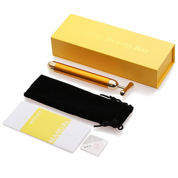 Multi-function Beauty Care Device 24k Facial Massage Stick Roller 3D Golden Energy Bar Vibrating Massager for Beauty Tool