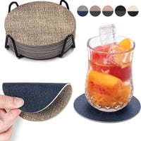 Aura Zeus - Set 4 Posavasos Ecocuero Antimanchas Impermeables 2 En 1