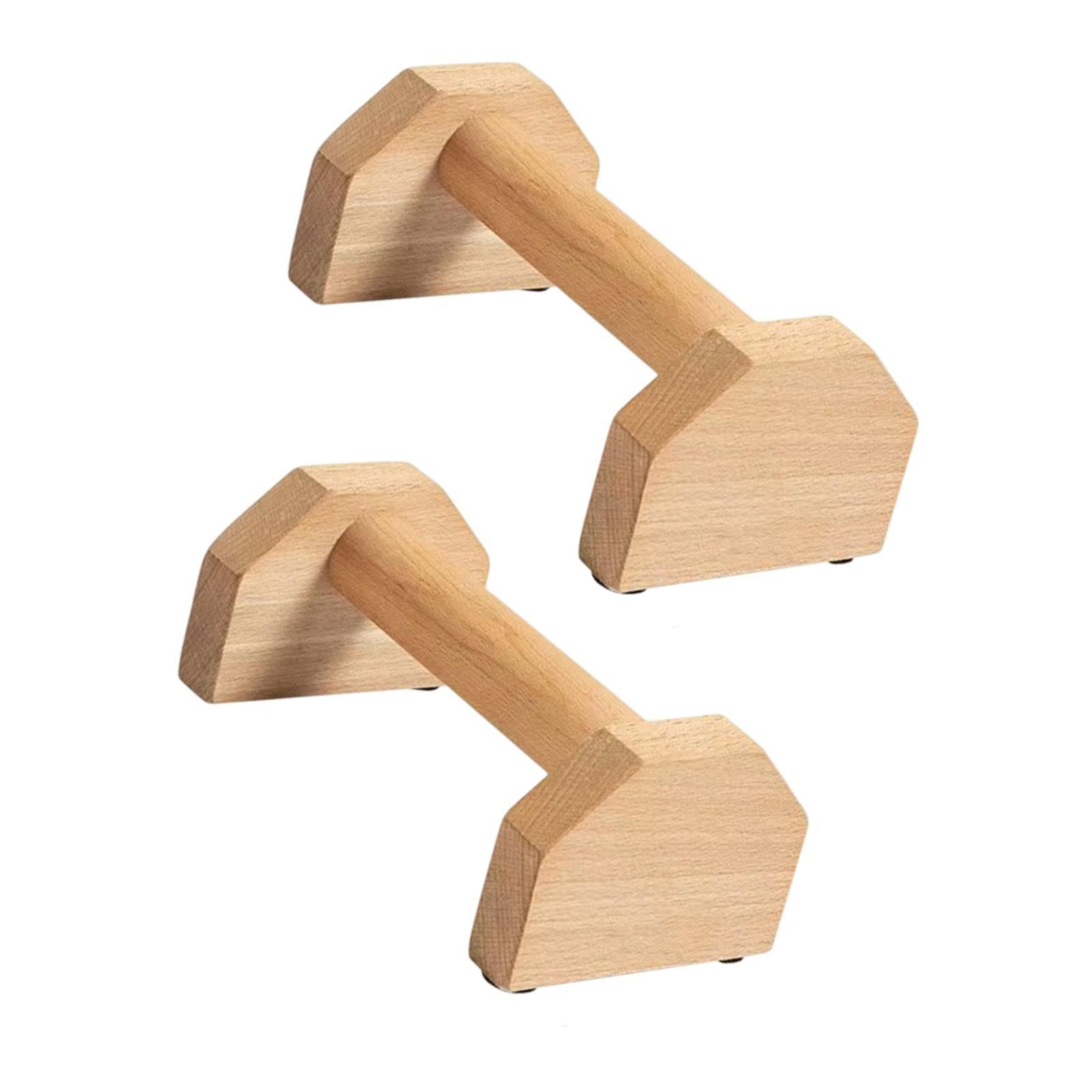 Magideal - 2x Soportes De Barras De Flexión, Barras De Flexión Para Entrenamiento De Fuerza Física, Paralelas De Madera Para Viajes, Interior, Exterior, Gimnasia S