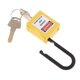 thumbnail image 5 of PL38-KD Candado De Bloqueo De Seguridad Curvado De PVC De 38 Mm, Amarillo, 5 of 5