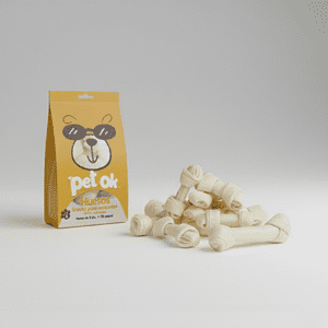 Pet Ok - Huesito Blanco Para Perro Pequeño Pack 60 Unidades
