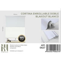 Mundo Shopping - Cortina Enrollable Doble Blakout Blanco 150X200Cm Lisa Iii Musas