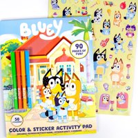 Libro Para Colorear Y Actividades Bluey Libro De Pegatinas