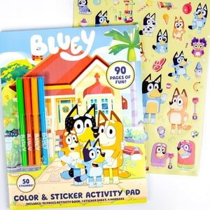 Libro Para Colorear Y Actividades Bluey Libro De Pegatinas
