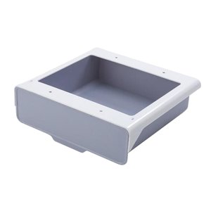 Bothyi - Cajón Extraíble Para Debajo Del Gabinete Para Especias Con Cinta Autoadhesiva Gris Blanco L