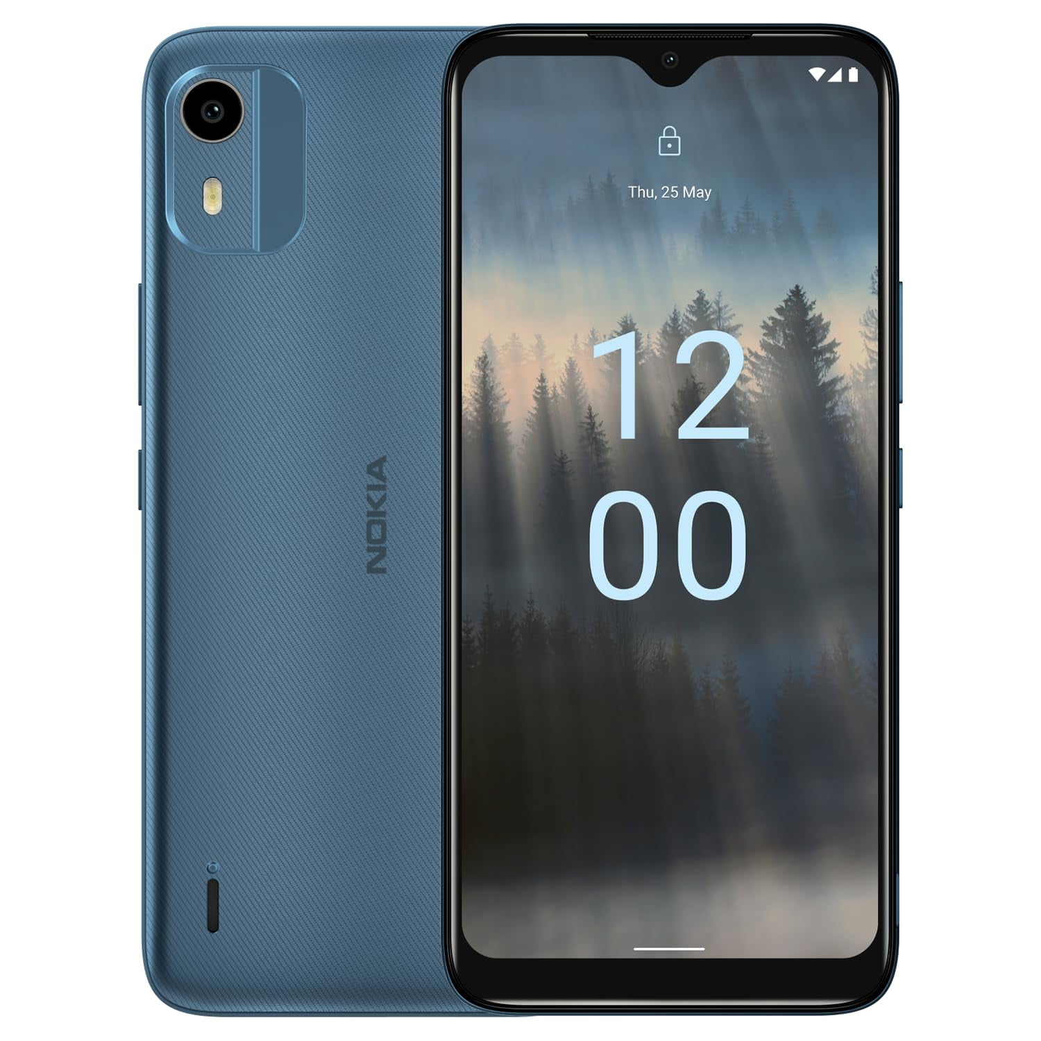 Smartphone Nokia C12 Android 12 De 2 Gb De Ram Y 64 Gb De Almacenamiento, Color Cian