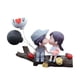 thumbnail image 5 of Decoración de coche, lindas parejas de dibujos animados, figuras de acción, miniaturas de pareja besándose, adorno de globo, para regalos de niñas y f Tenedor de árbol gris, 5 of 5