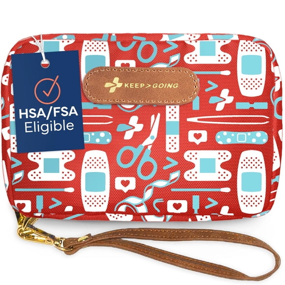Botiquín de primeros auxilios Keep>Going Travel, 130 unidades, para niños, con funda