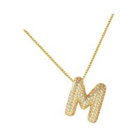 Ioensy - Collar Con Letras De Burbujas Para Fiesta, Aniversario, Hip Hop, Punk, Collar Con Dijes De Moda M