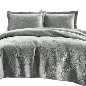 Mallorca - Quilt Liso Velvet Paris Gris Perla King