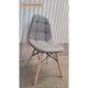 thumbnail image 3 of Silla de Ecocuero Diseño Moderno Gris Base Madera y Acero, 3 of 4