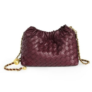 Bandolera Y Monedero De Noche Joryin De Piel Vegana Tejida