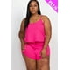 thumbnail image 1 of Conjunto de Top de Tirantes y Shorts en Tejido de Canalé de Talla Grande, 1 of 11