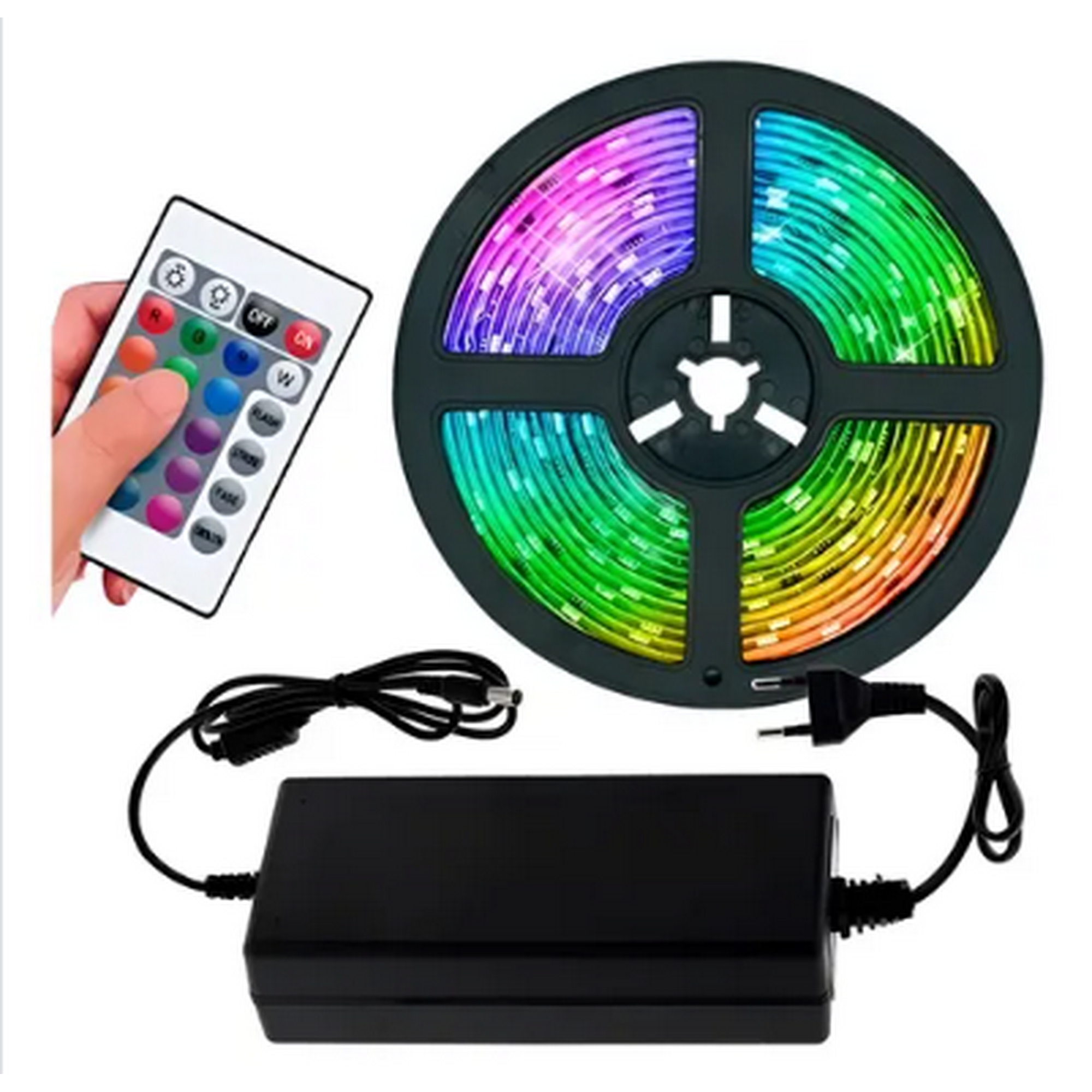 Want - Cinta Led Rgb 12v 5050 60leds Con Control 5m