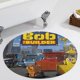 thumbnail image 5 of Bob el Constructor Alfombra Redonda de Felpa Coral, Antideslizante, No Desprende Pelusas, Lavable y Duradera para Salón, Dormitorio y Habitación de Niños 60cm, 5 of 6