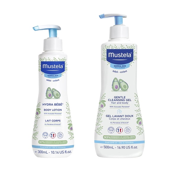 Set de regalo Baby Bath Time Mustela con loción Hydra Bebe de 300 ml