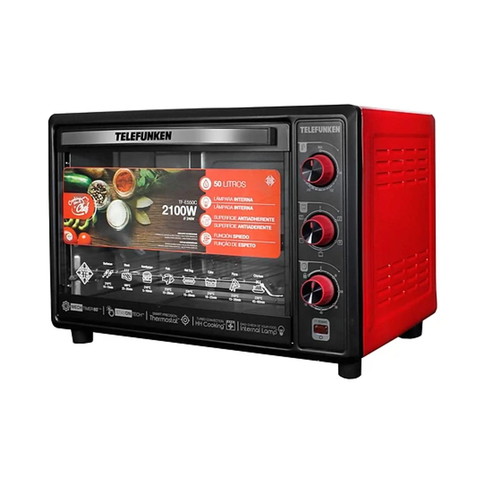 Horno Eléctrico Telefunken Tf E550C 50 Lts 2100W 220V Horno
