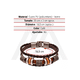 thumbnail image 3 of Pulsera de cuero trenzada con acero, para hombre y mujer, color multicolor, 3 of 3