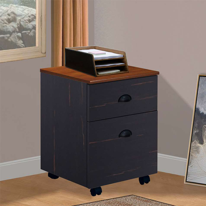 Msa Muebles Santa Ana - Cajonera Móvil Anti/Black Apple Wood Drag