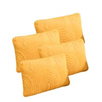 Genérico - Set De 4 Fundas De Cojin Serie Arco 30X50 Cm Amarillo