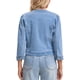 thumbnail image 3 of INSPIRE CHIC Chaqueta de Mezclilla para Mujer sin Cuello 2026 Cárdigan de Manga Larga Chaquetas de Jean M Azul Claro, 3 of 6