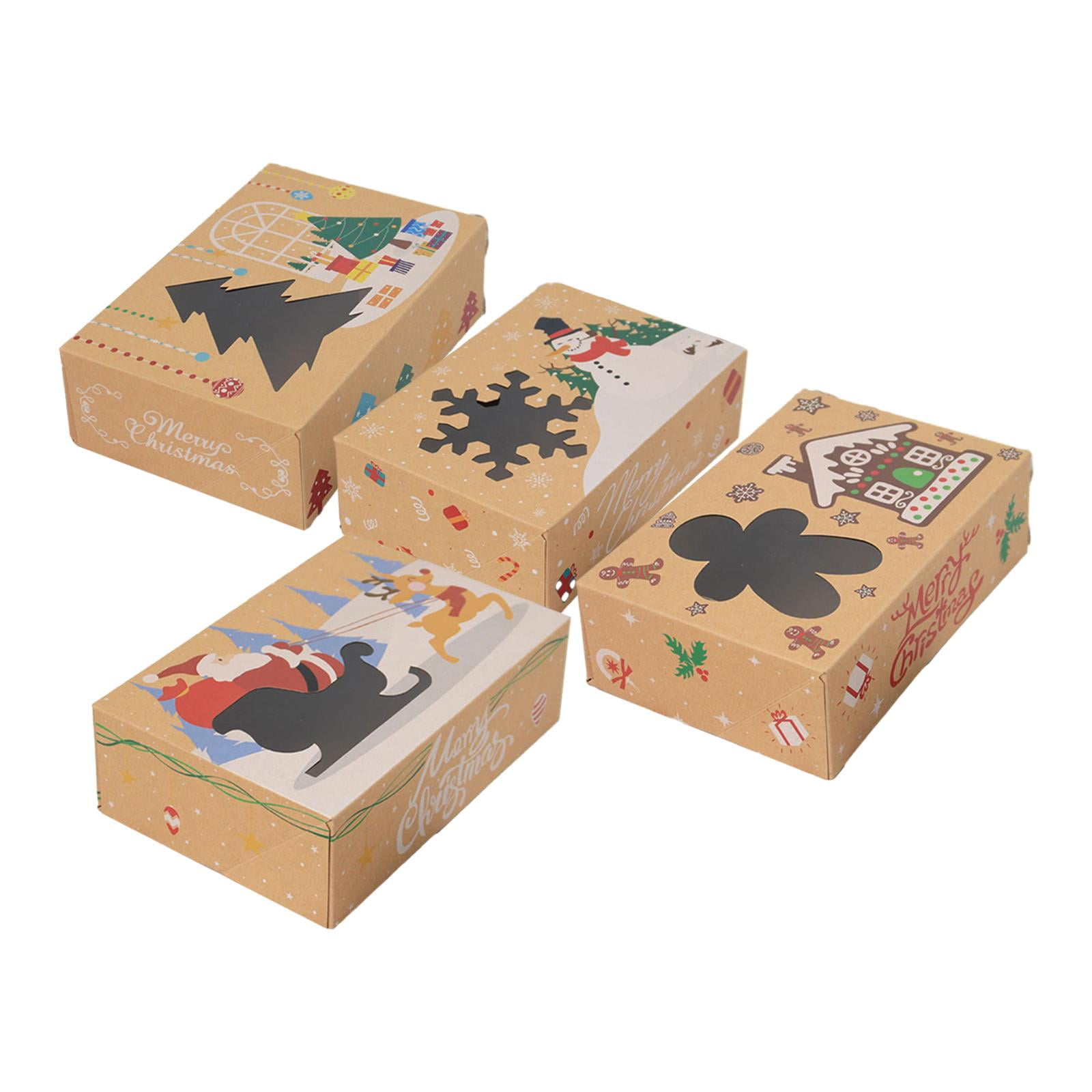 Bothyi - Regalos De Navidad Cajas De Regalo De Navidad Para Donas De Fresas Y Chocolate 4 Piezas