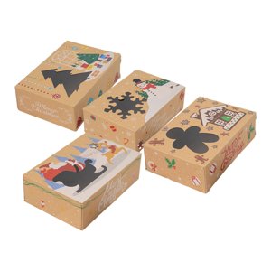 Bothyi - Regalos De Navidad Cajas De Regalo De Navidad Para Donas De Fresas Y Chocolate 4 Piezas