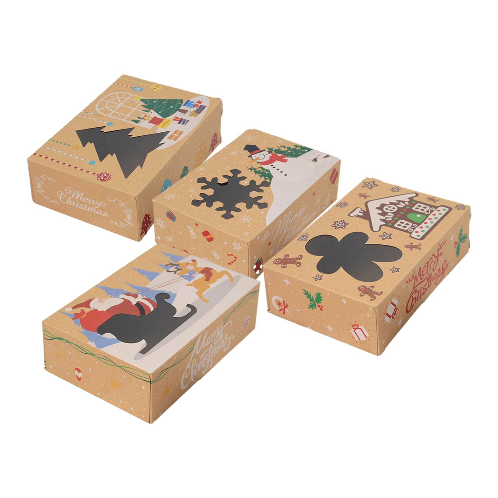 Bothyi - Regalos De Navidad Cajas De Regalo De Navidad Para Donas De Fresas Y Chocolate 4 Piezas