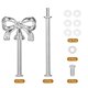 thumbnail image 4 of Uxcell 4 Juego de Accesorios para Soporte de Pastel de 2 Niveles con Lazo Plateado, 4 of 5