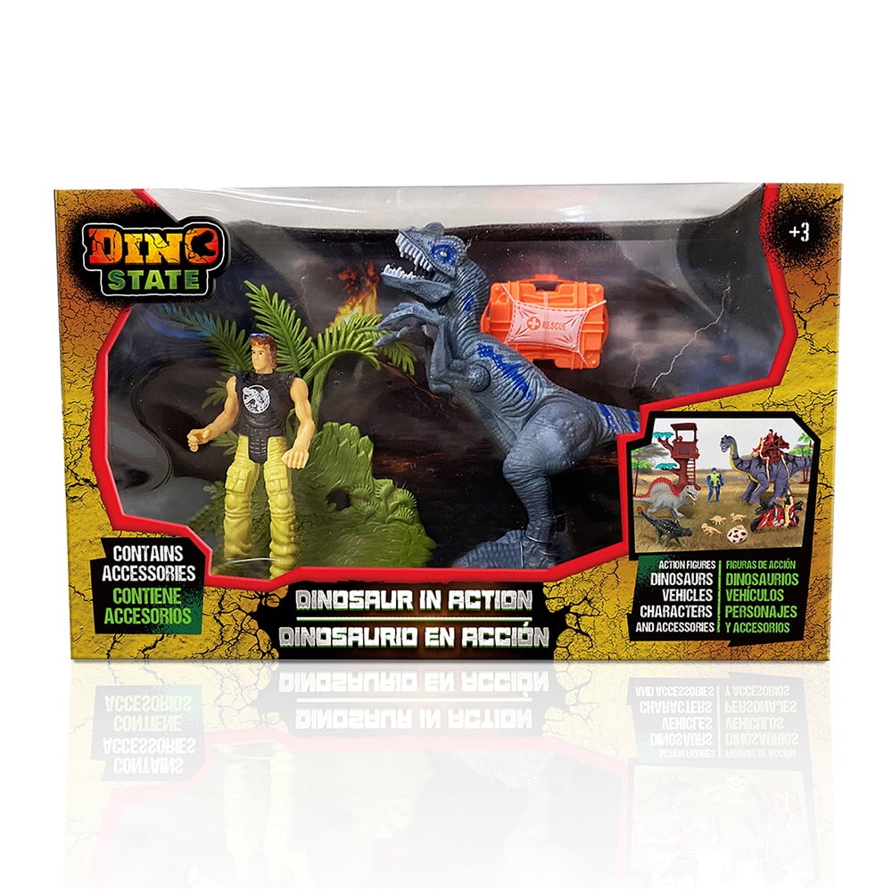 Dino State - Set De Aventura Con Accesorios Y Escenario Jurásico
