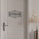 thumbnail image 3 of 1pc Wall Sticker English Logo Bathroom Wall Sticker Door Sticker Toilet Decoration Wall Sticker 11.8*5.9inch, 3 of 4