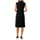 thumbnail image 3 of Vestido Envolvente con Cuello de Solapa para Mujer INSPIRE CHIC Sin Mangas Abertura Frontal Diseño Fruncido Lápiz Negro, 3 of 5