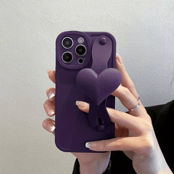Suitable For Iphone14 13 12 11 X 8 7 6 Three-dimensional Big Love Wrist Strap Mobile Phone Case Protective Cover