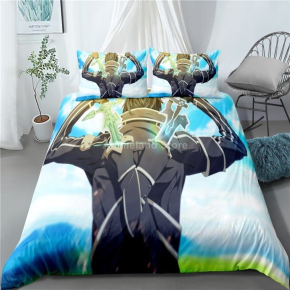 New Anime Sword Art Online Bed Linen Duvet Covers Home Textile Kids Comforter Bedding Sets Bed Set Home Decor With Pillowcase Bed Sheets
