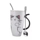 thumbnail image 1 of Tazon Taza 600ml Bombilla Y Cuchara Cerámica Gatito Kawaii, 1 of 3