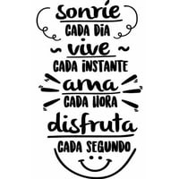 Rienda Libre Graphics - Frase Deco Sonríe Cada Día Vive Cada Instante No.2 Fr‑11023