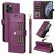 thumbnail image 2 of FOXDOCK Funda tipo Cartera para iPhone 11 – Cubierta de Cuero PU con Múltiples Ranuras, Bolsillo para Efectivo y Correa de Muñeca, 2 of 6