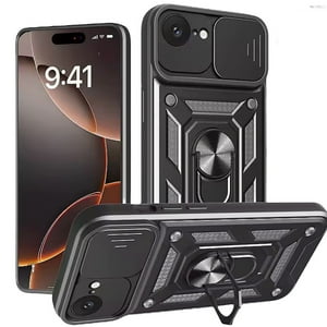 Genérico - Carcasa Armor Con Anillo Para Iphone 16E