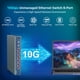 thumbnail image 2 of Conmutador Ethernet Yuanley de 8 puertos 10G, 6 RJ45, 2 SFP+ de 10 GbE, 2 of 7